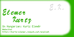 elemer kurtz business card